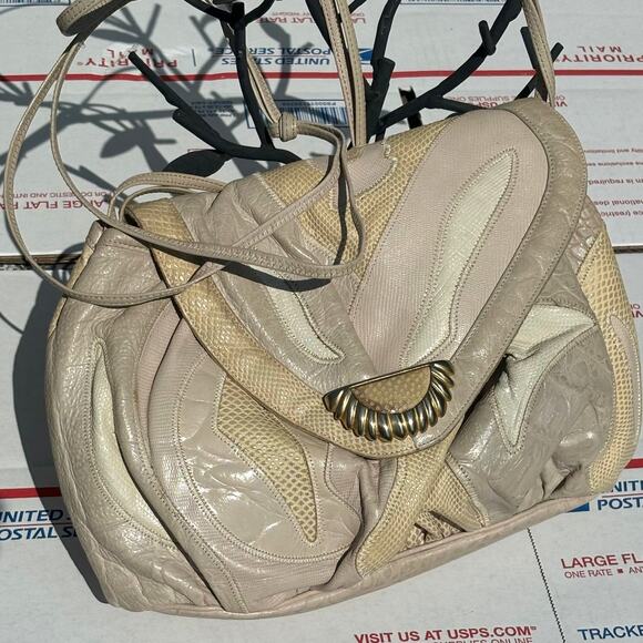 Vintage Cream & Beige Elaine Purse - Picture 2 of 8